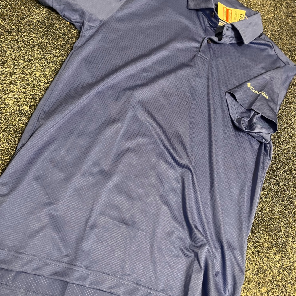 NWT Columbia Golf small navy blue polo shirt